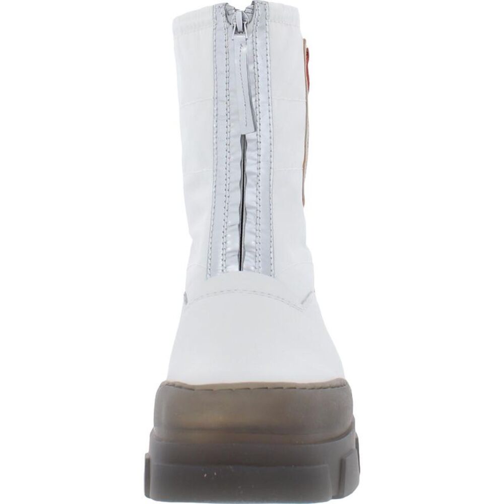 Franco Sarto Womens Galaxy White Leather Pintuck Peep Toe Booties Shoes New - Picture 4 of 5